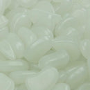 Bag of 100pcs Man-made Glow in Dark Pebbles Stone f/ Garden Walkway Sky Blue