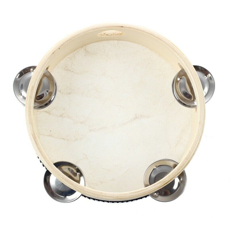 6" Musical Tambourine Tamborine Drum Round Percussion Gift for KTV Party