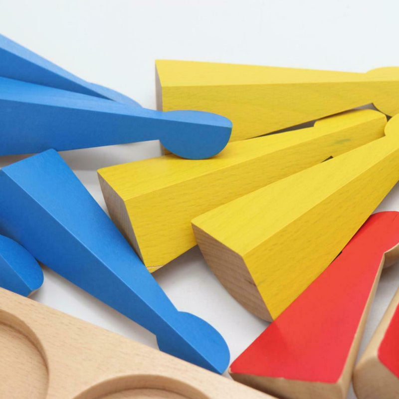 Kids Montessori Eduactioanl Toys Wooden Math Learning Fraction Xmas Gift