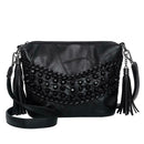 Fashion PU Rivet Crossbody Bag Tassels Small Shoulder Bag Women Travel Bag