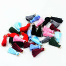 60Pcs Mini Artificial silk Tassel Metal ring DIY Jewelry Accessories Tassels