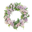 Artificial Wreath Garland Front Door Farmhouse Wall Decor Photo Props Purple