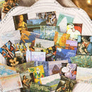 45Pcs/Set Stamps Paper Stickers Travel Floral Scrapbooking Masking Decor. D G3S9