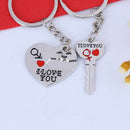 2pcs/lot Heart-shaped keychain Couple Valentine's Day Lover Gift Secret love BX