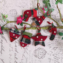 6pcs Mixed Christmas Ornaments Hanging Door Plate Pendant Christmas Tree