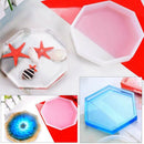 5Pcs Diy Coaster Silicone Mold Included Square Hexagon Circle Octagon Moldn G6S3