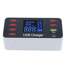8 Port Multi Fast Usb Charger Quick Charge 3.0 Multiple Usb Phone Charging