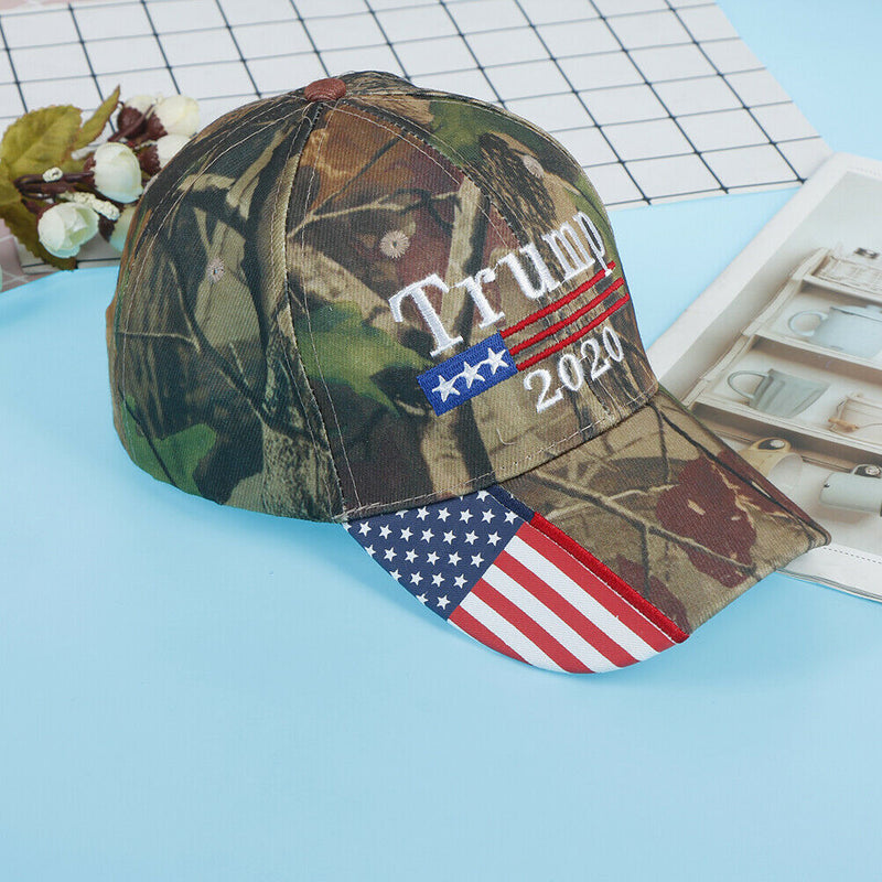 Donald Trump 2020 Cap Camouflage USA Flag Baseball Caps Keep America Great H Bj