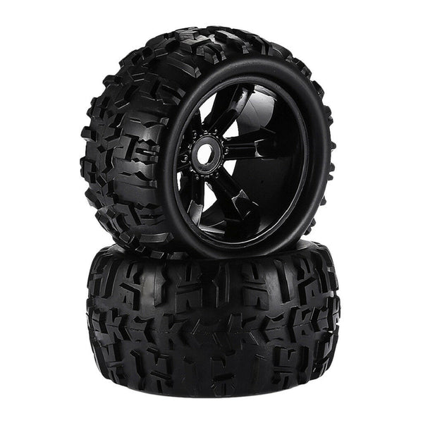 2pcs 1/8 RC Car Tire Tyres with Wheel Rim for HSP HPI E-MAXX Savage LRP Flux