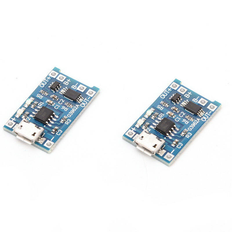2PCS TP4056 5V 1A USB 18650 Lithium Battery Charger Board Protection ModuleSEAU