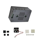 For Raspberry Pi 4B Protective ABS Case with Cooling Fan Aluminum HeatSink