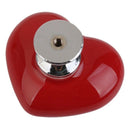 1pc Heart Shape Furniture Cabinet Cupboard Drawer Ceramic Handle Pull Knob