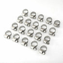 20pc 3/8"-1/2" Adjustable Stainless Steel Drive Hose Clamp Fuel Line Worm Clip X