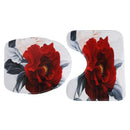 180 x 180Cm 4Pcs/Set Elegant Flowers Pattern Shower Curtain Mat Set Non Sli