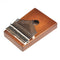 17 Keys Kalimba Wood Mahogany Mbira Thumb Piano Musical Instrument (Yellow)