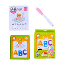 Number&Letter Flashcards Preschool Education w/Wipe-clean Pen for Parents