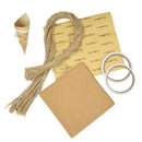 100Pcs/Set Retro Folding Kraft Paper Confetti Cone Bouquet With Ropes Weddi P9A9