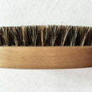 2Pcs Mens Boar Hair Bristle Hard Round Wood Handle Beard Mustache Brush Set