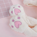 Cute funny plush animal rabbit ear hat with airbag jumping ear movable caps  ME