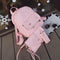 3pcs Women PU Leather Backpack School Bag Shoulder Bag Card Holder(Pink)