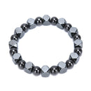 Magnetic Hematite Black Beads Stretch Health Care Bracelet Men Bangles Jewe BX