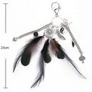Dream Catcher Key Chain Stone Dreamcatcher Keyring Bag Charm Black Gossip D J8E4