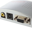 PC VGA to TV Composite Video RGB Converter AV RCA SVideo Adapter Converter JC.