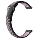 Silicone Watchband Bracelet Wrist Strap for Ticwatch C2 18mm (Black+Pink) A