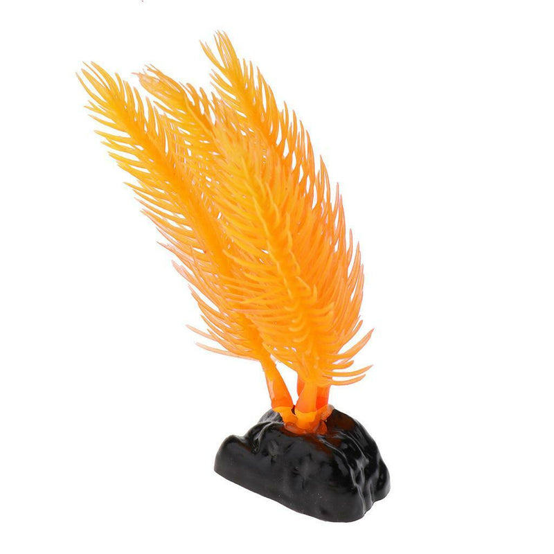 Yellow Aquarium Fish Tank Artificial Plant Water Grass Ornament Decoration