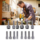 14pcs Strong Sleeve Wrench Hexagonal Handle Screw Sleeve Pneumatic Bits