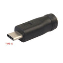 2pcs DC Power Adapter Type-C USB Male to DC5.5x2.1mm Female Jack Converter