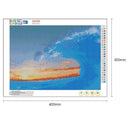 5D DIY Full Drill Diamond Painting Wave Cross Stitch Embroidery Needlework