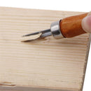 12pcs Wooden Handle Wood Carving Cutting Tool Fruit Food Engraving Chisels