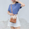 Mini PU Leather Women Shoulder Bags Flap Backpack Lady School Bags (Brown)