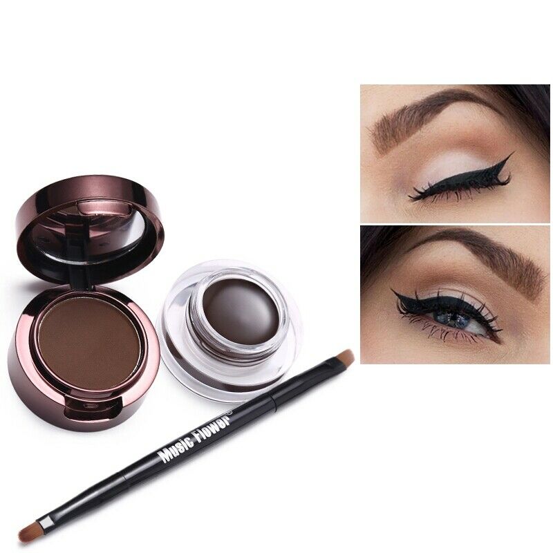 Music Flower Brand 2 In 1 Gel Eyeliner and Eyebrow Powder Makeup Palette Wa Y2K4
