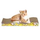 Funny Pet Cats Toys Wave Shape Corrugated Paper Cat Scratch Board w/Catnip