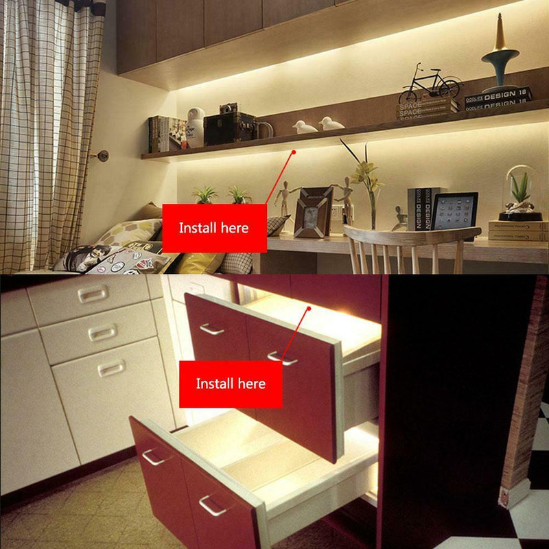 10 LED Cabinet Light LED Wardrobe Light Body Sensor Light LED Night Light White