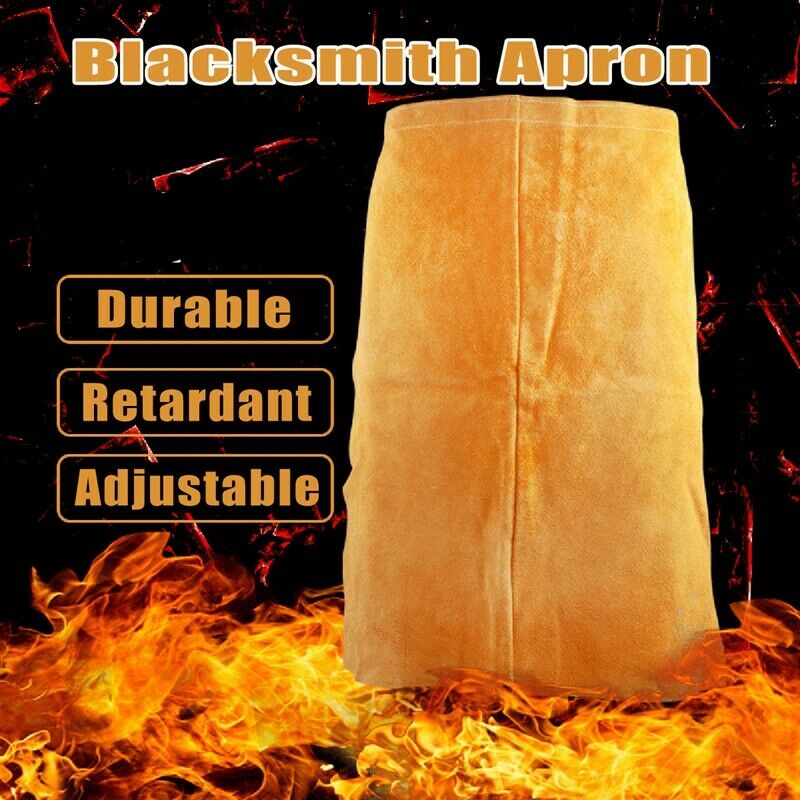 Full Cowhide Leather Electric Welding Apron Bib Blacksmith Apron Yellow Ele G8W8