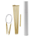 9Pcs Wooden Knitting Needles Circular Crochet Hooks Crocheting Notions Tools