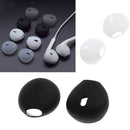 2 Pairs Silicone Earbuds Cover Eartips Protective Caps for Airpods Black + White