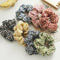 6Pc Daisy Hair Band Scrunchies Art Plaid Elastic Bobble For Ponytail Girls Women