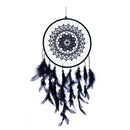 Black Feather Lace Dream Catcher Feather Bead Hanging Decoration Ornament