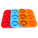 Silicone Donut Mould 6 Cavity Non-Stick Full-Sized Safe Baking Tray Maker Pan lj