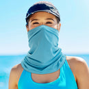 Cycling Pure Face Cover Riding Sunscreen Scarf Outdoor Bandana (Sky Blue) A