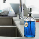 Glass Soap Dispenser with Rust Proof Stainless Steel Pump, Refillable Liqui