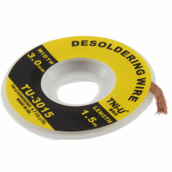5 Feet /1.5M 3mm Desoldering Braid Solder Remover Wick Wire Repair Tool B Gw
