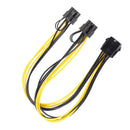 PCIe  To Dual 8-pin 2x(6+2pin) Splitter Extension Cable Power Cable 30cm