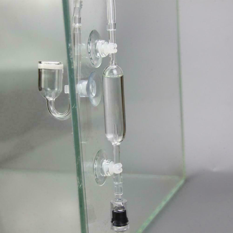 Aquarium CO2 Glass Bubble Counter For Fish Live Plant Planted M Nano Tank B0X3