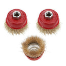 3PCS/Set Steel Wire Wheel Cup Brush Polishing for Grinder Rotating Tool for R6J6
