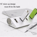 4-Port USB 2.0 Multi HUB Splitter Aluminum Adapter High Speed For PC M4W3 D F8Y0